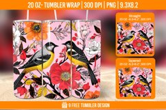 Sparrow Tumbler Wrap Designs, Sublimation Wrap Product Image 1