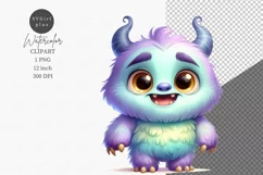 Monster clipart, Nursery clipart, Cute clipart Product Image 1