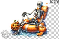 Halloween Skeleton Sublimation Design | High-Quality PNG Product Image 1