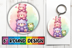 Bright Round Coasters Design, Cute Animals Product Image 1