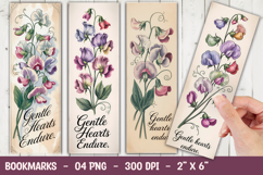 Pastel Wildflower Bookmark Sublimation Product Image 1