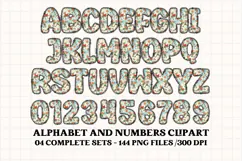 Christmas Alphabet png clipart, christmas doodle letters Product Image 4