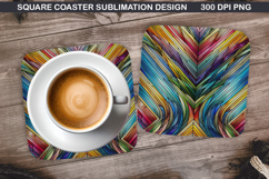 Christmas Coaster Sublimation, Christmas Coaster PNG Design Product Image 1