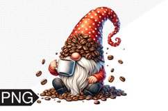 Coffee Gnome Sublimation - Clipart PNG Design Product Image 1