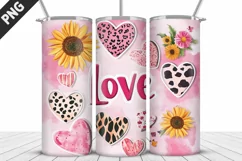 Lovely Hearts Tumbler Design | Valentine's Day Tumbler Wrap Product Image 3