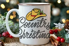 Country Christmas Cowboy Hat SVG, PNG Printable Cutting file Product Image 7