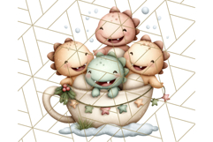 Christmas Dinosaur Party Png, Dino Clipart PNG Product Image 2
