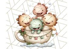 Christmas Dinosaur Party Png, Dino Clipart PNG Product Image 2