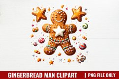 Gingerbread Man Clipart P4 Bundle PNG Product Image 11