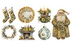 Boho Daisy Flowers Christmas Clipart Product Image 5