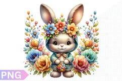 Spring Bunny Clipart - Bunny sublimation PNG Design Product Image 1