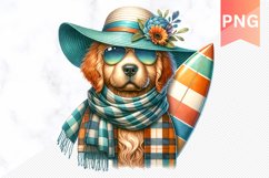 Summer Dog Sublimation - Clipart PNG Design Product Image 1