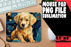 Artistic Dog Mouse Pad - PNG Sublimation Design Product Image 1