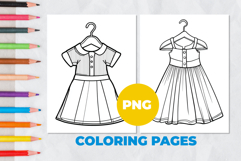 Girl&#039;s dress Coloring Pages | Coloring book Product Image 1