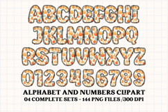 Fall Autumn Alphabet png clipart, fall autumn letters doodle Product Image 4