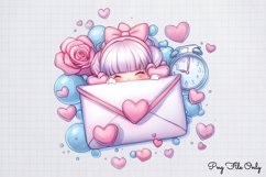 Coquette Valentine Sublimation Clipart PNG Product Image 1