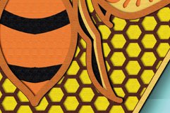 Bee 3D Multilayer SVG/ Bee 3D mandala Product Image 4