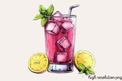 Pink Summer Sublimation Clipart PNG Product Image 1
