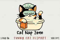 Cute &amp; Funny Cat BUNDLE, PNG. Product Image 9