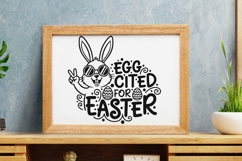 Eggcited For Easter Svg, Funny Easter Bunny Svg, Egg Pun Svg Product Image 9
