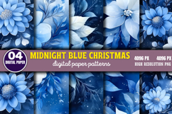 Midnight Blue Christmas Backgrounds PNG Product Image 1