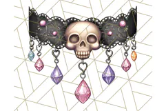 Pastel Goth Halloween PNG Clipart, Creepy Cute Art Product Image 2