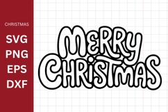 Merry Christmas SVG, Silhouette, Cricut Product Image 1
