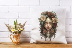 Floral Boho Girls Clipart Sublimation Product Image 10