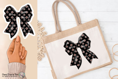 Black Floral Bow PNG Chic Fashion Ribbon Elegant Design PNG Product Image 11