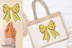 Yellow Luxury Coquette Bow PNG Chic Fashion Elegant Ribbon Product Image 10