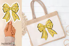 Yellow Luxury Coquette Bow PNG Chic Fashion Elegant Ribbon Product Image 10