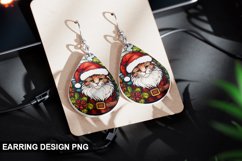 Stained Glass Christmas Cat Earring Design Product Image 1