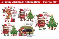 Funny Christmas Sublimation Clipart PNG Product Image 1