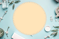 Round basket base 65 cm. 25 inch digital file, laser cut bot Product Image 9