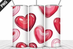 Lovely Hearts Tumbler Design | Valentine's Day Tumbler Wrap Product Image 4