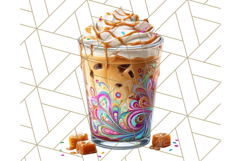 Pastel Coffee Mug Clipart PNG, Latte Iced Coffee Tea Cups Product Image 2