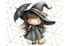 Spooky Little Witches Halloween Clipart PNG Product Image 2