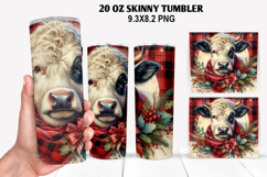 Cow Skinny Tumbler 20oz Wrap Design, Animals Tumbler Wrap Product Image 1