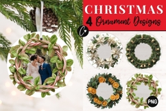 4 Christmas Photo Ornament PNG Product Image 1