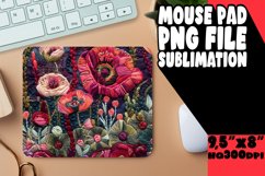 Radiant Flower Pattern Mouse Pad Sublimation Product Image 1