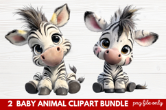 Baby Animal Clipart | Cute Nursery Wildlife PNG Illustration Product Image 1