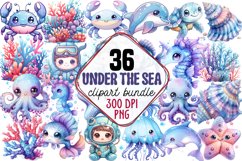 Under The Sea Clipart PNG Bundle Product Image 1
