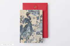 Blue Winter Junk Journal Pages Product Image 5
