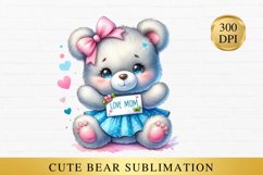 Cute baby bear clipart, bears sublimation Product Image 1