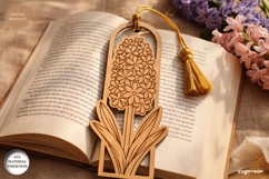 Hyacinth Flower Bookmark Laser Cut | Book Lover | SVG Product Image 2