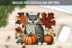 Owl Mouse pad Sublimation - Thanksgiving PNG Design Product Image 1