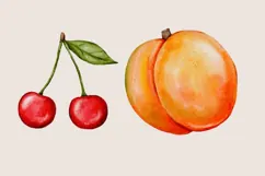Watercolor tropical fruits clip art png hand drawing Product Image 2
