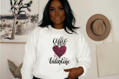 Coffee Is My Valentine | Digital Download | Pink Heart Png Product Image 9