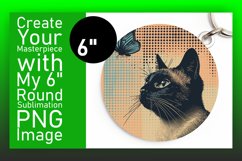 Adorable Feline Sublimation: Round &amp; Keychain Assortment Product Image 1