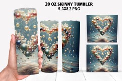 Flower Skinny Tumbler 20oz Wrap Design, Winter Tumbler Wrap Product Image 1